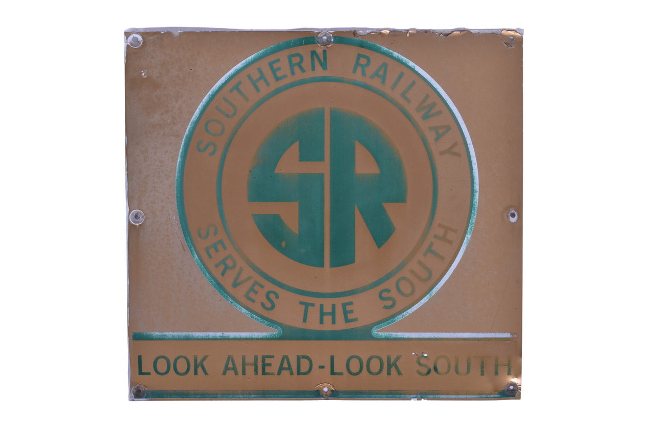 6402 - Southern Railway Aluminum Look Ahead Railroad Sign thumbnail