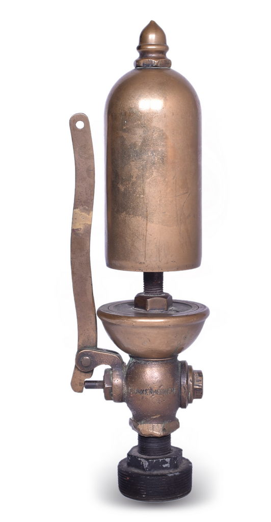 6424 - Lunkenheimer 3 1/2 Single Chime Brass Steam Whistle thumbnail