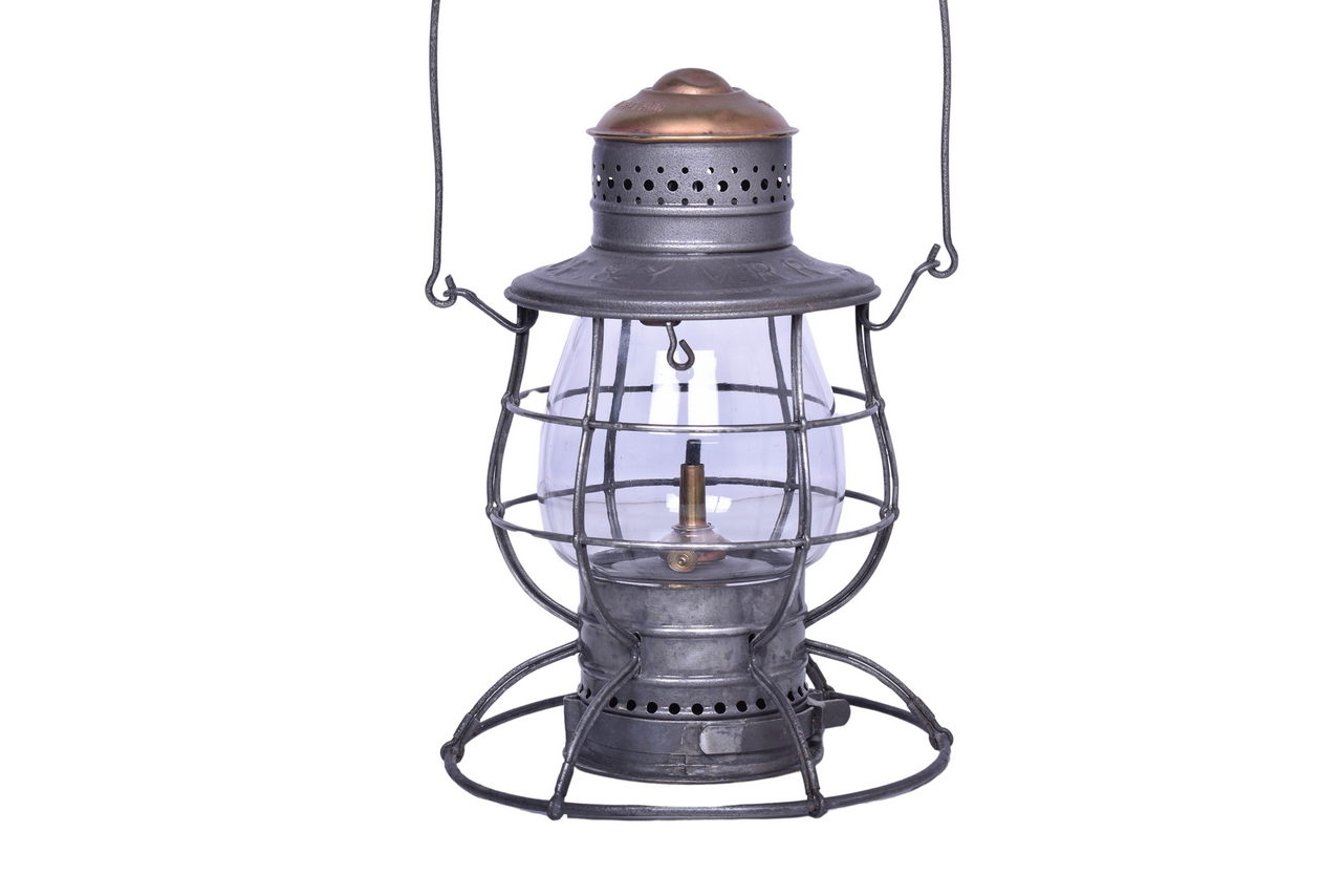 6438 - Cape Fear & Yadkin Valley Railroad No. 39 Brass Top Lantern w/ Clear Globe thumbnail