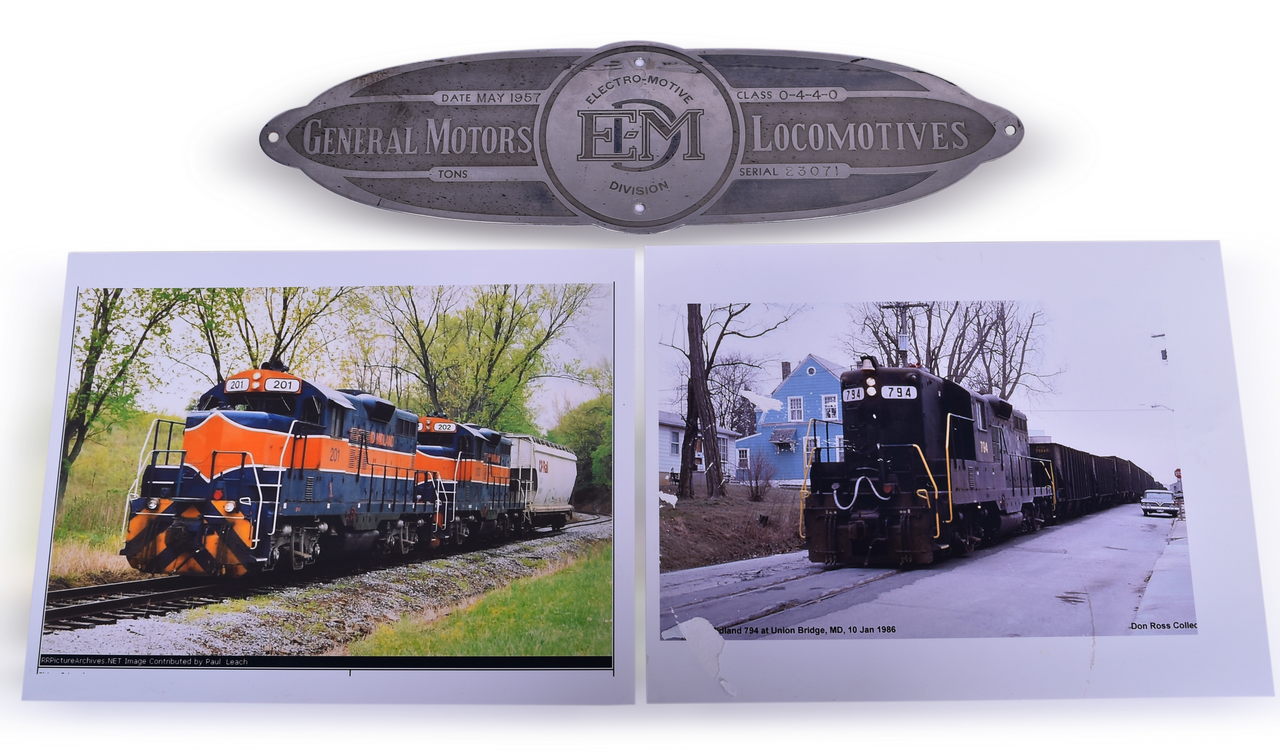 6440 - EMD / Electro-Motive Norfolk and Western GP-9 #794 Builders Plate thumbnail