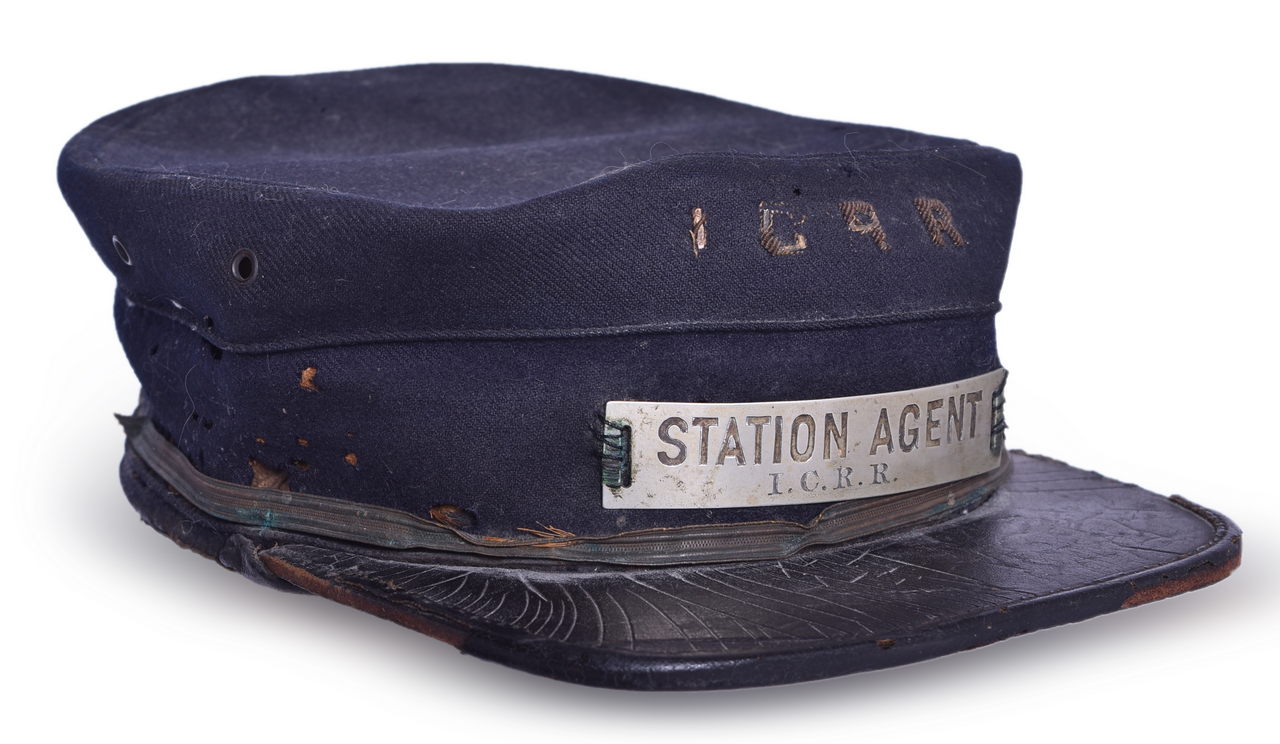 6491 - Illinois Central Railroad Station Agent Cap w/ Badge thumbnail