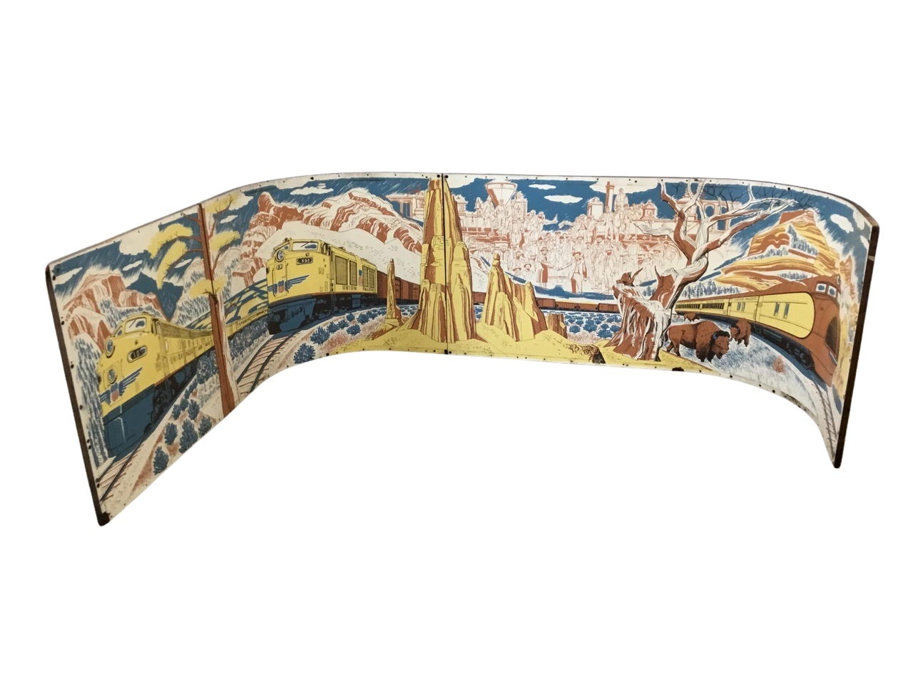 6509A - Incredible Set of Union Pacific Astra Dome Mural Panels thumbnail