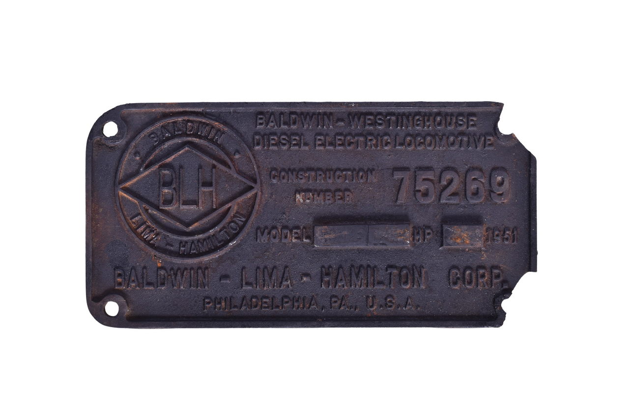 6510 - New York Central Baldwin RS-12 Builders Plate #5833 thumbnail