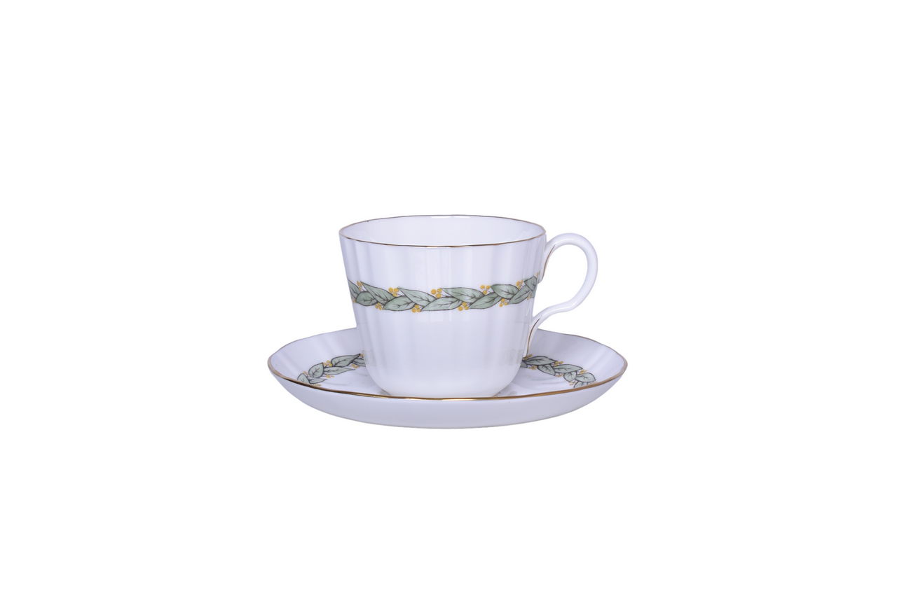 6532 - Illinois Central Railroad China Land O' Corn Coffee Cup and Saucer Set thumbnail