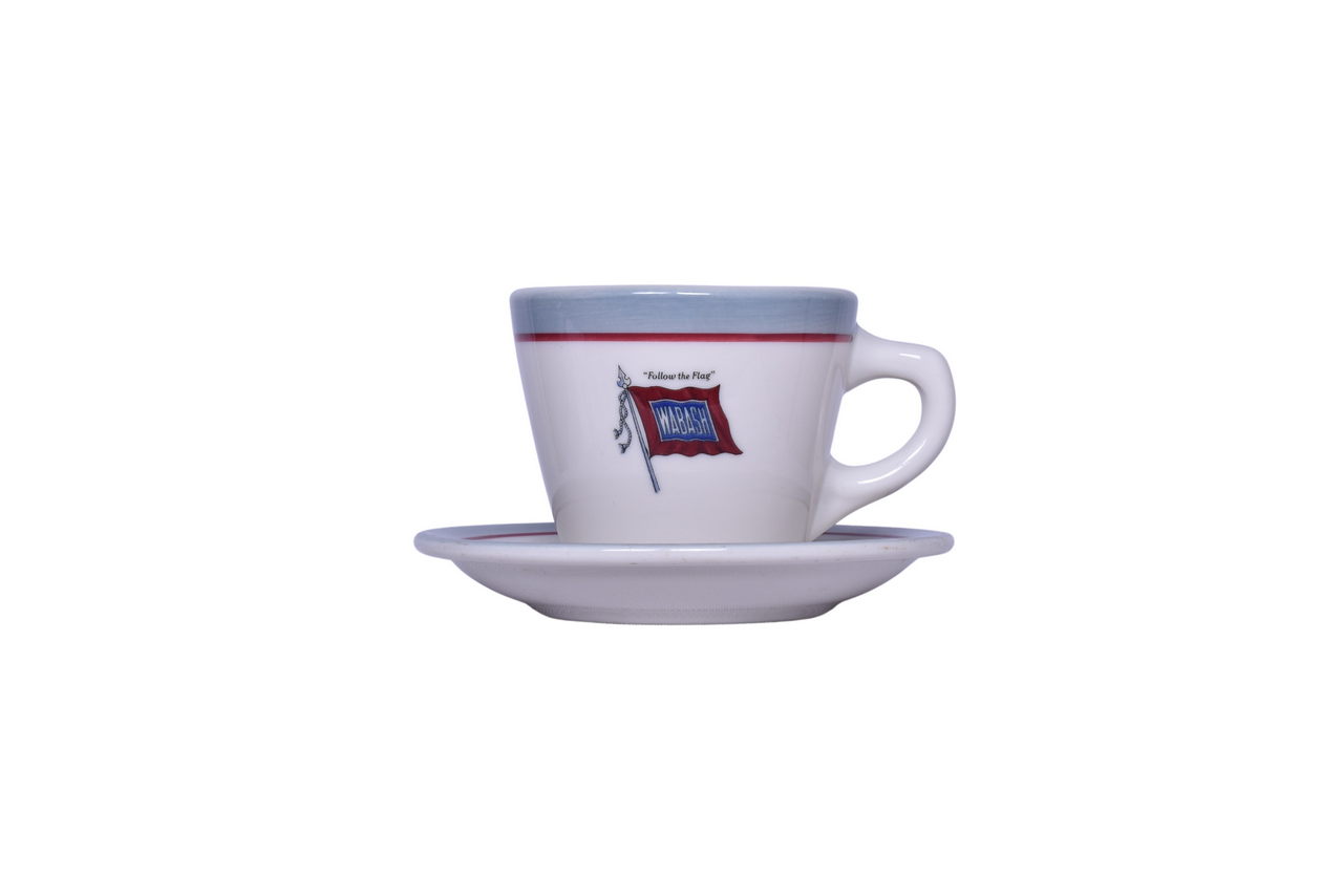 6546 - Wabash Railroad China Banner Coffee Cup & Saucer thumbnail