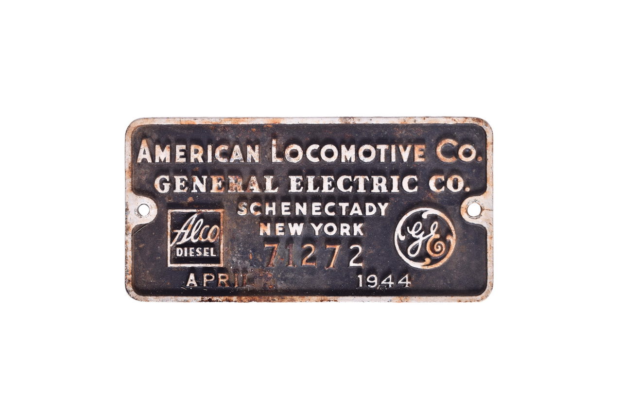 6576 - ALCO / General Electric New York Central S-1 Switcher #832 Builders Plate thumbnail