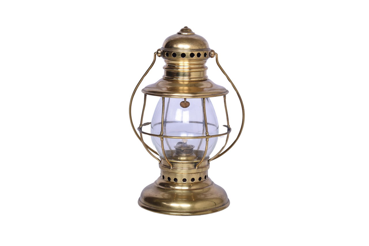 6587 - Adams & Westlake Brass Bell Bottom Railroad Conductors Lantern thumbnail