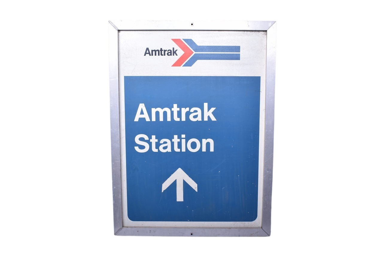 6598 - Large Metal Amtrak Station Sign thumbnail