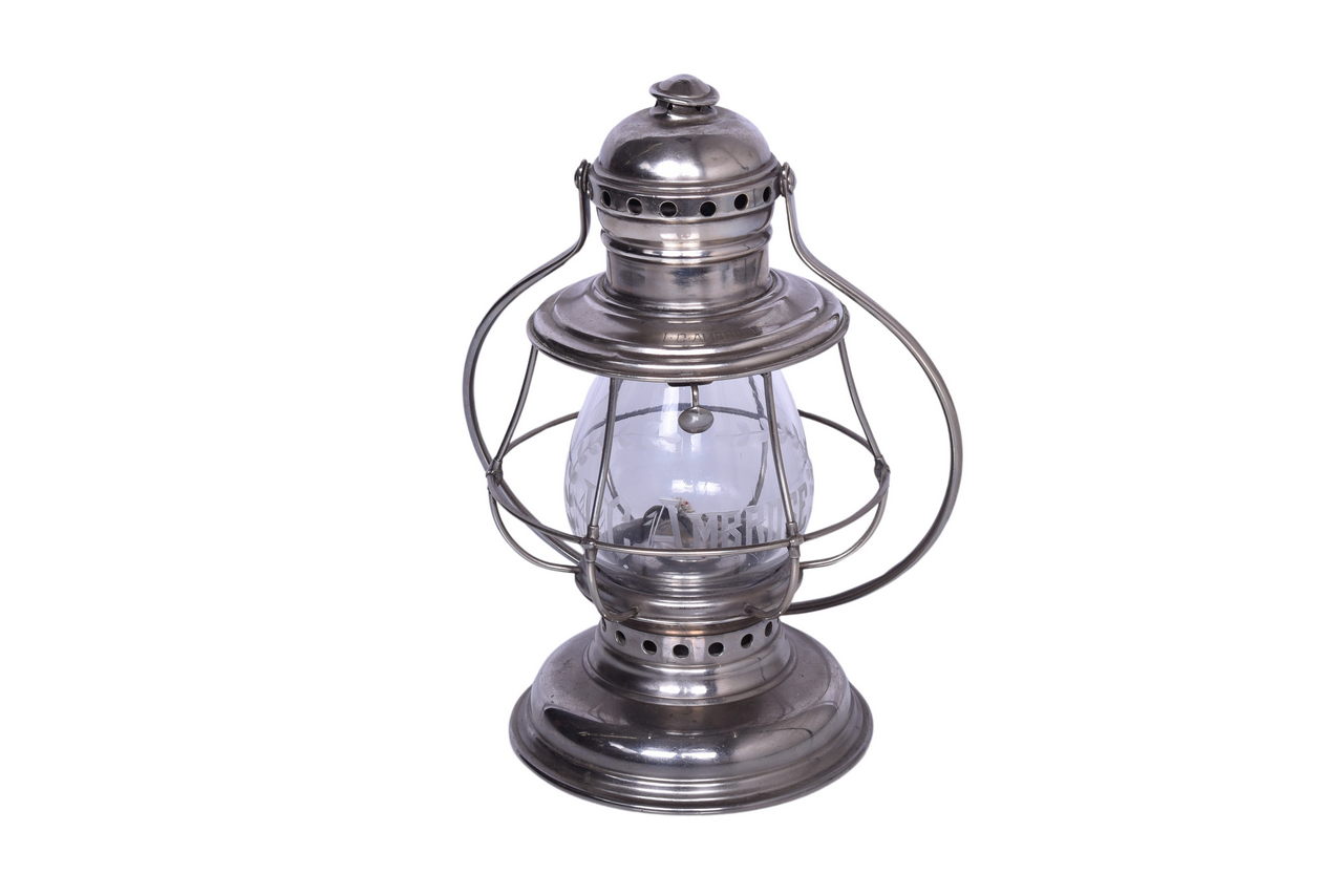 6599 - C.T. Ham No. 3 Conductors Presentation Lantern w/ Etched Macbeth Clear Globe thumbnail
