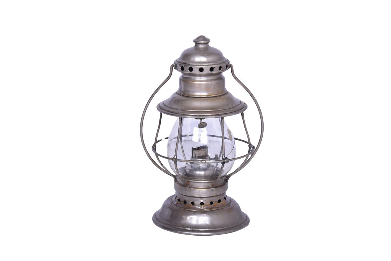 6618 - Armspear 111 Nickel Bell Bottom Conductor's Lantern thumbnail