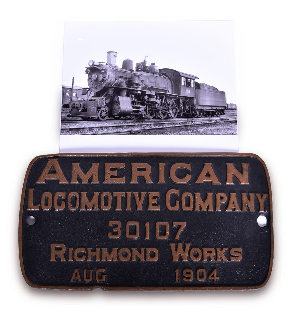 6630 - N&W / ACL / Winston Salem Southbound Alco #716 Builders Plate thumbnail