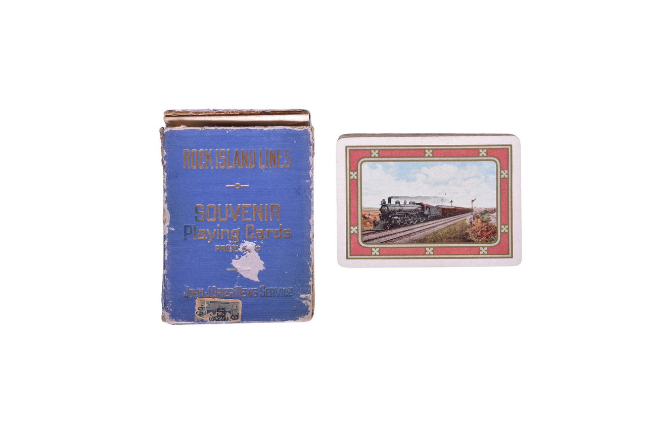 6633 - Early Rock Island Lines Railroad Rare Souvenir Playing Card Deck thumbnail