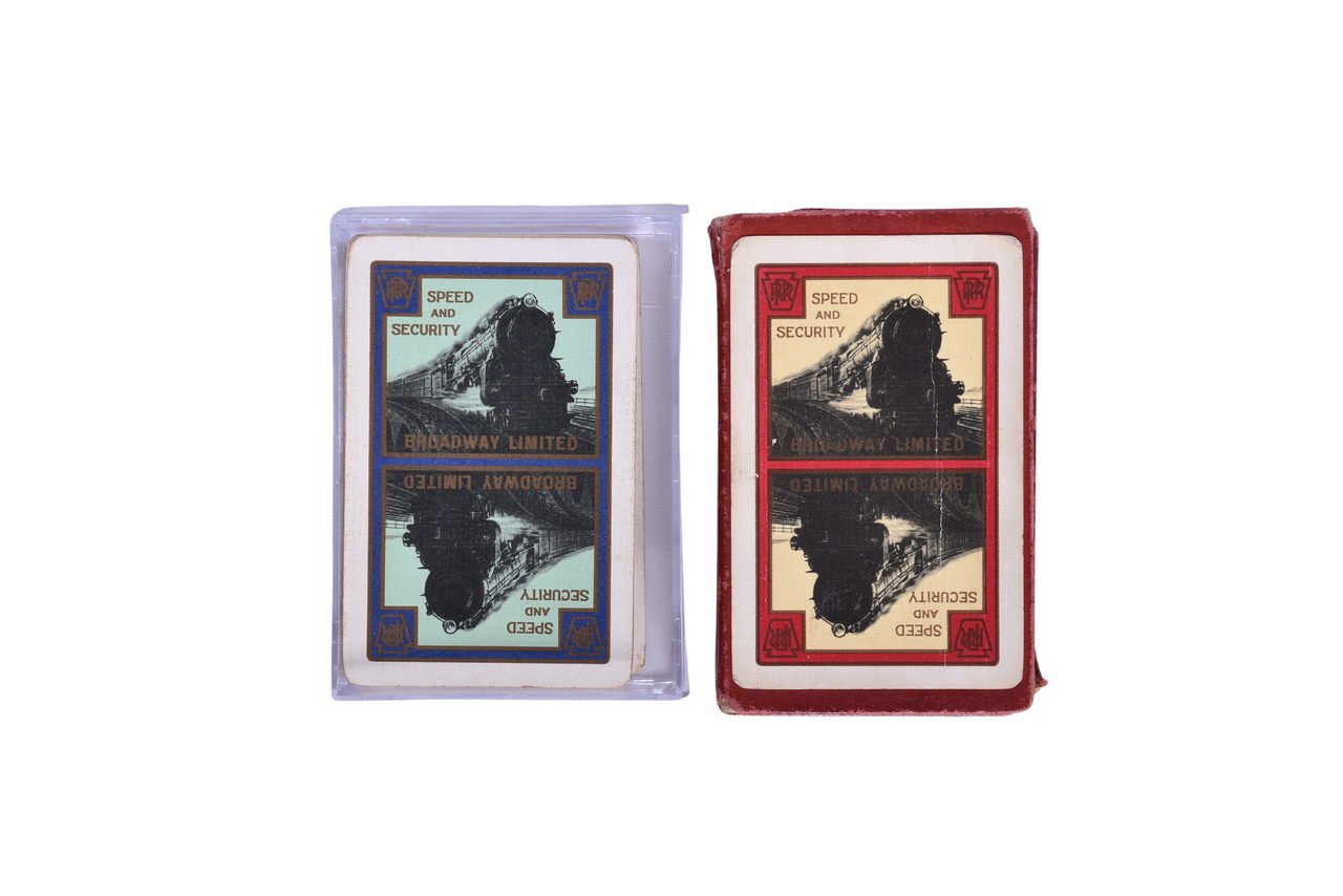 6635 - Pair of Pennsylvania Railroad Playing Card Decks Broadway Limited Speed and Security - Rated Rare thumbnail