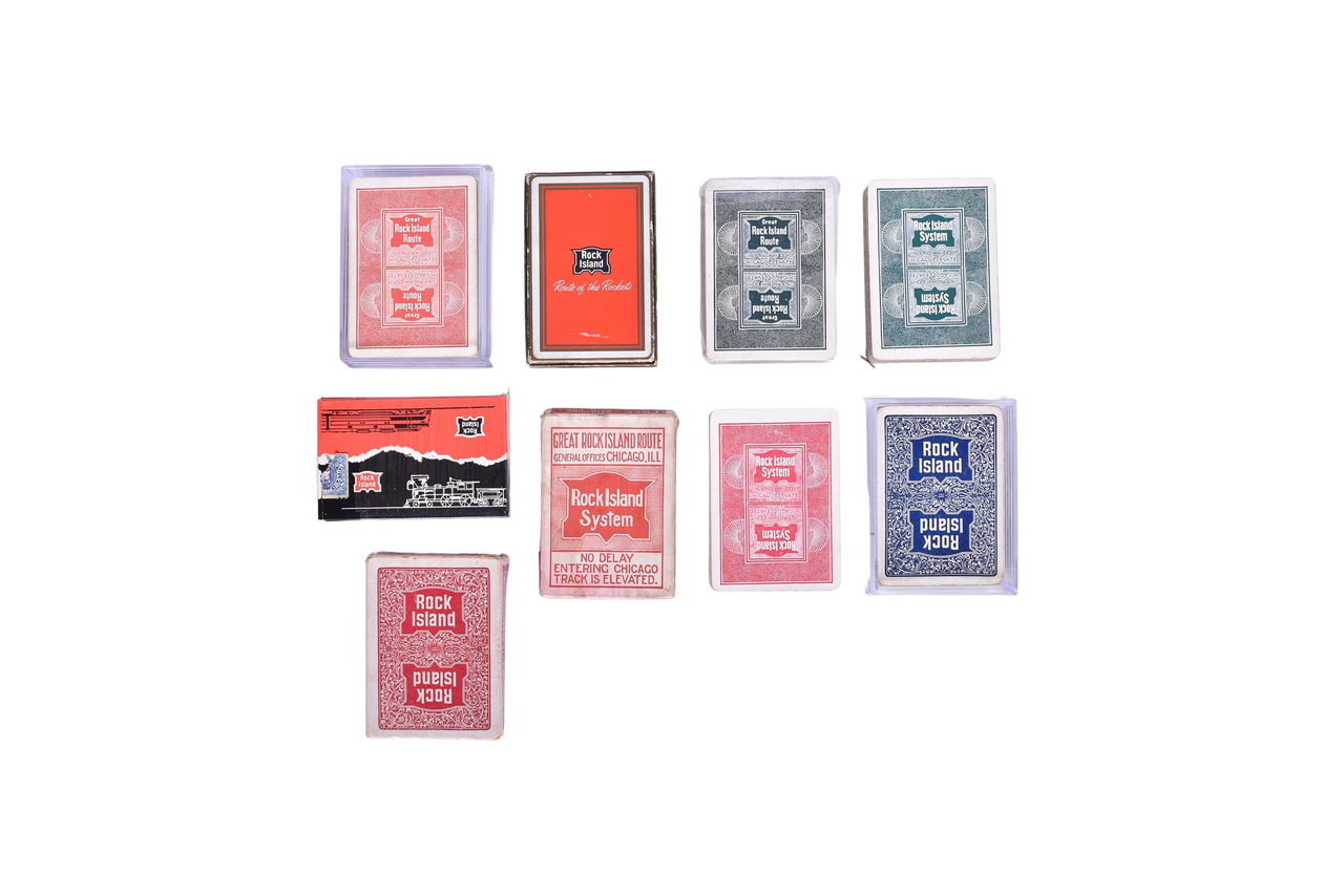 6643 - Eight Rock Island Railroad Playing Card Decks thumbnail