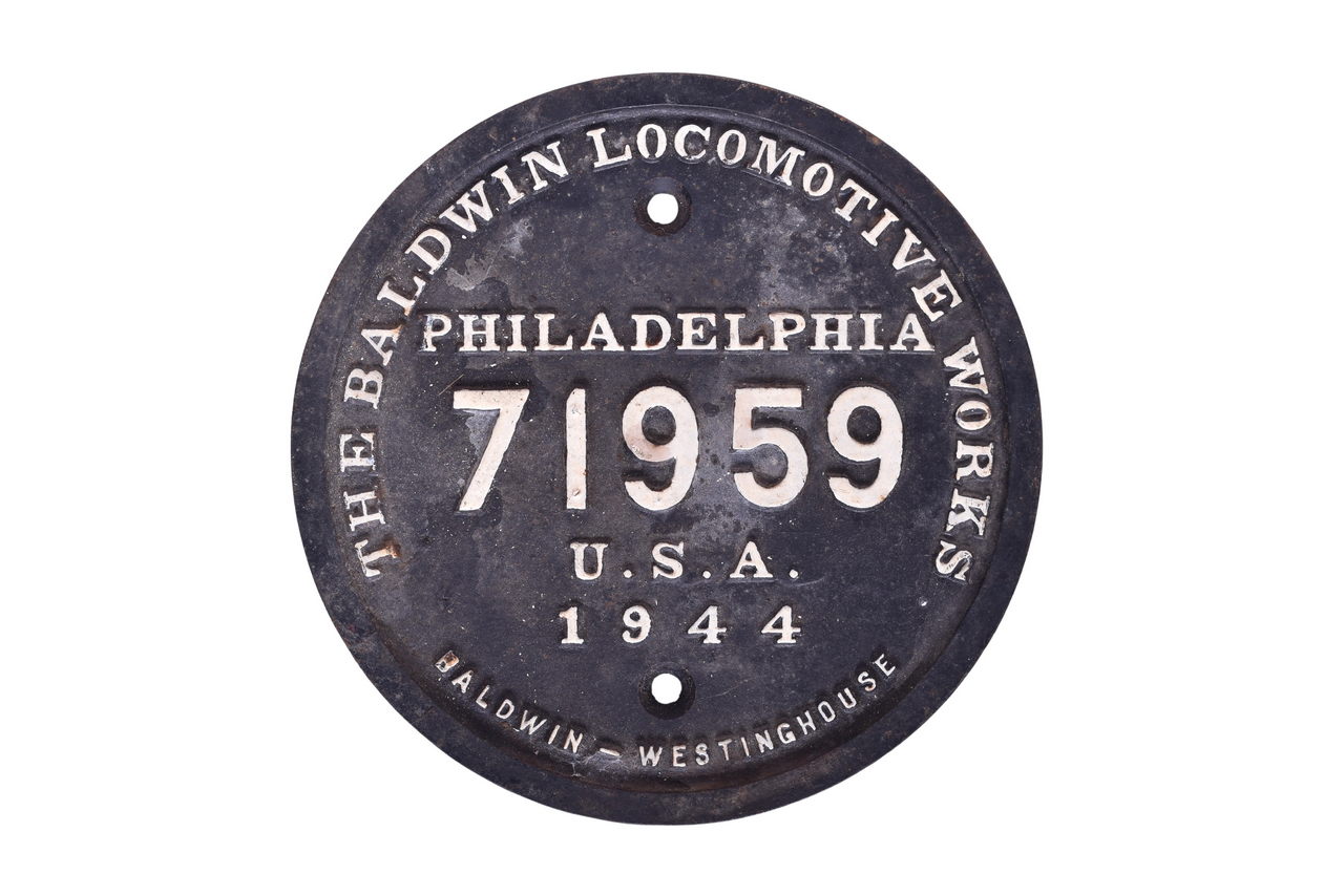 6648 - New York Central Railroad Baldwin VO1000 #9301 Builders Plate thumbnail