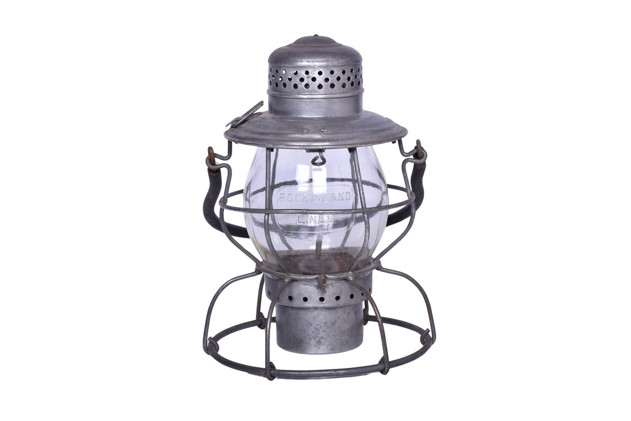 6678 - Handlan Chicago, Rock Island & Pacific Railroad Lantern with Clear Cast Globe thumbnail