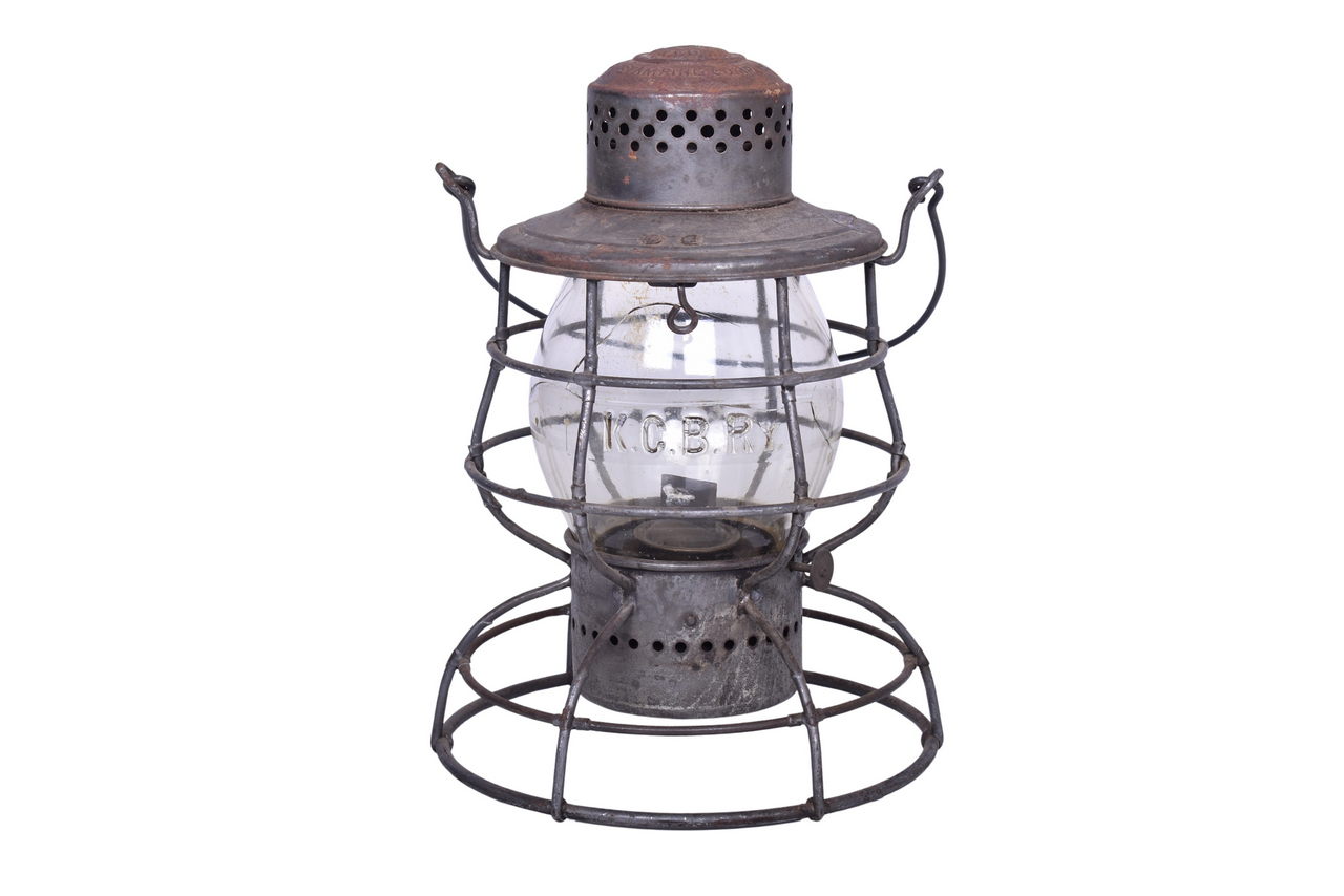 6694 - Defiance Railroad Lantern with Kansas City Belt Railway Clear Cast Globe thumbnail
