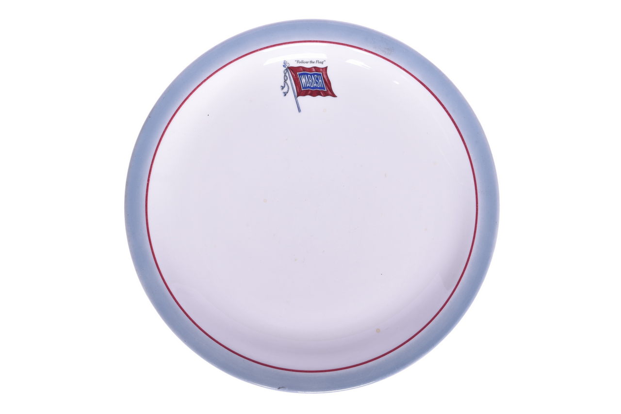 6697 - Wabash Railroad China Banner Dinner Plate 9 1/2