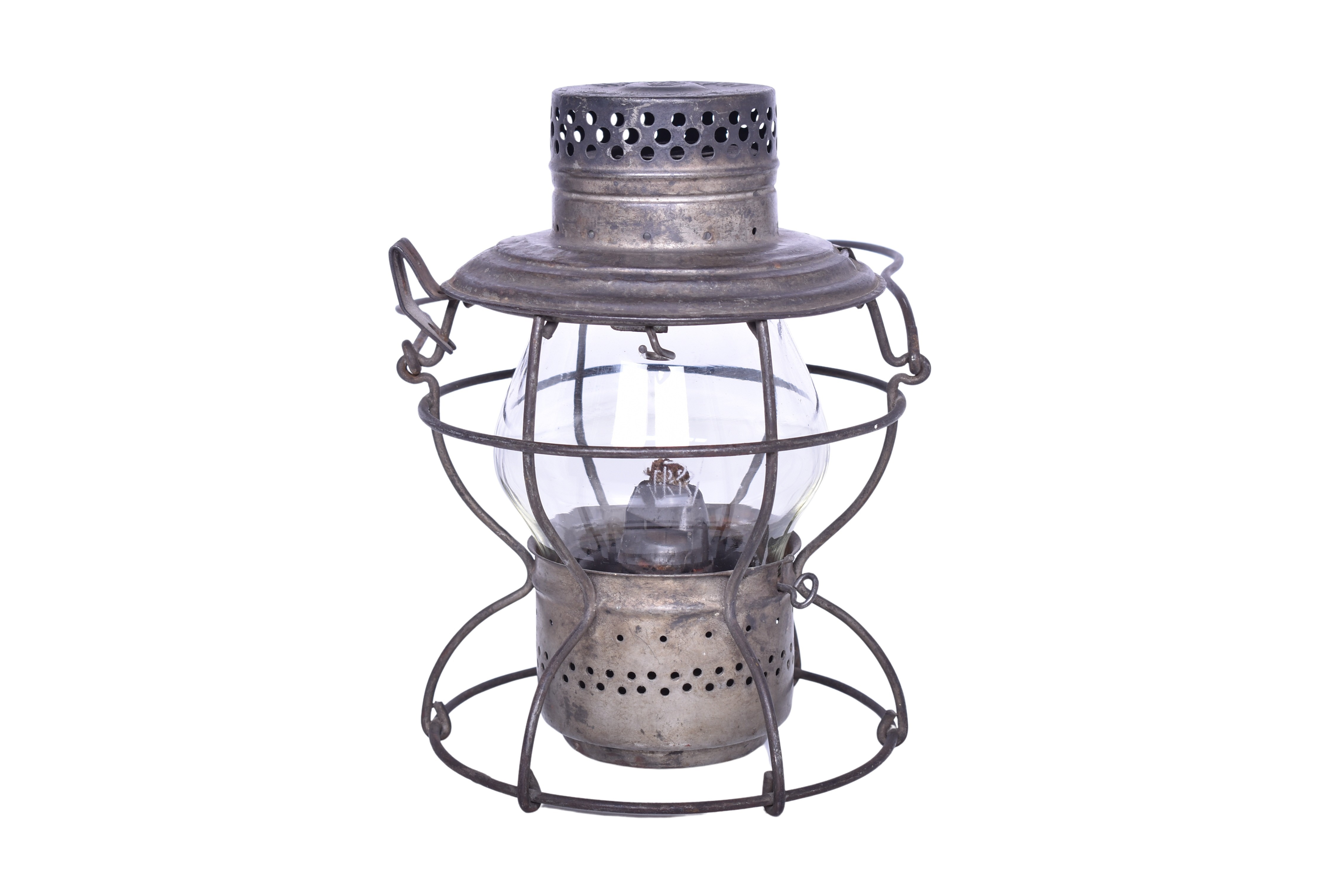 6004 - Handlan Pennsylvania Railroad Lantern w/ Etched Kopp Clear Globe thumbnail