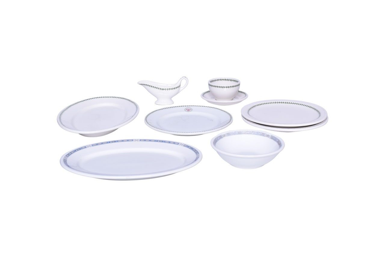 6027 - Nine Pieces of Atlantic Coast Line and Florida East Coast Railroad China - Palmetto, St. Johns, and Mistic thumbnail