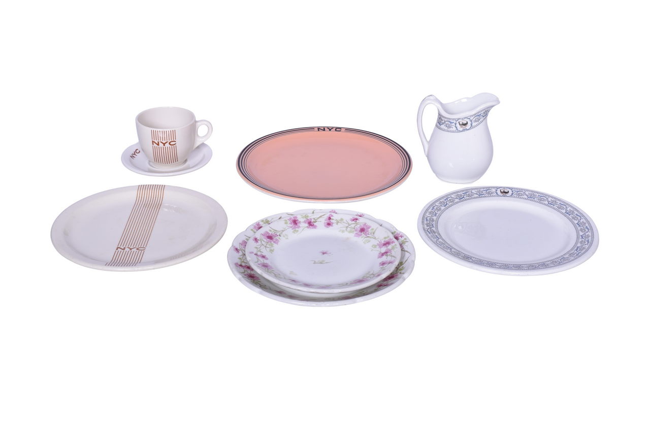 6031 - Eight Pieces of New York Central Railroad China - Hyde Park, Mercury, Mohawk, and Dewitt Clinton thumbnail