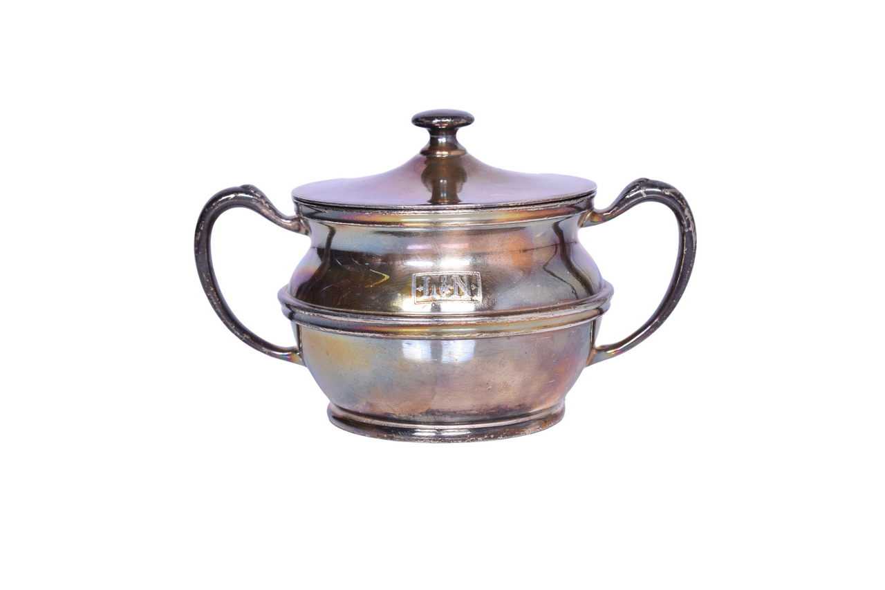 6053 - Reed & Barton Louisville and Nashville Railroad Silver Sugar Bowl w/ Lid 8 Oz thumbnail