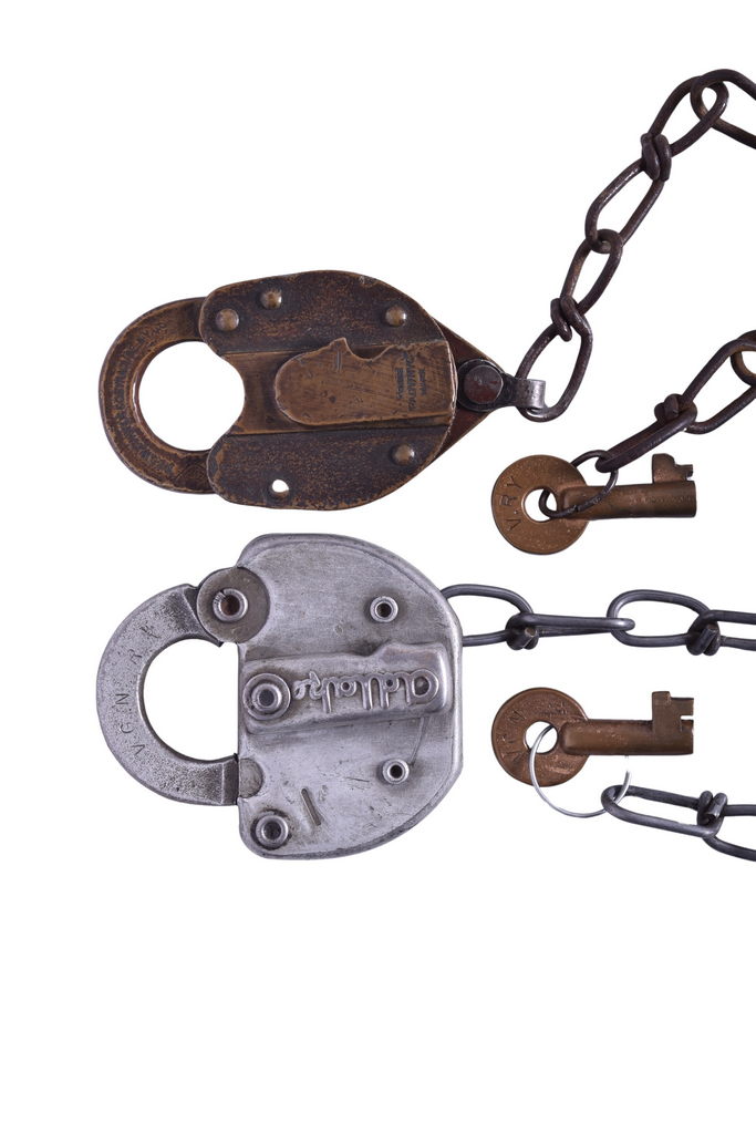 6064 - Two Virginian Railway Locks - O.M. Edwards and Adlake w/ Keys thumbnail