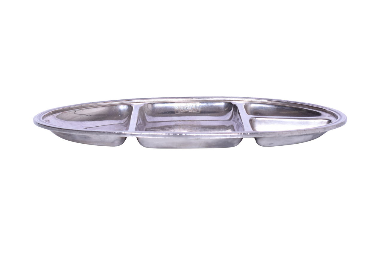 6065 - International Silver Louisville & Nashville Railroad Oval Divided Platter Tray thumbnail