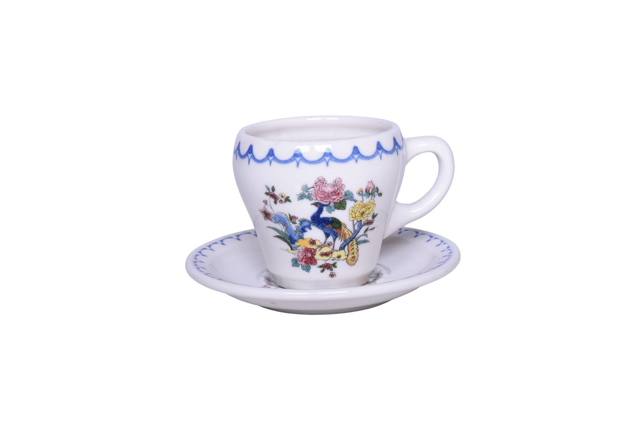 6079 - Milwaukee Road Railroad China Peacock Cup and Saucer Set thumbnail