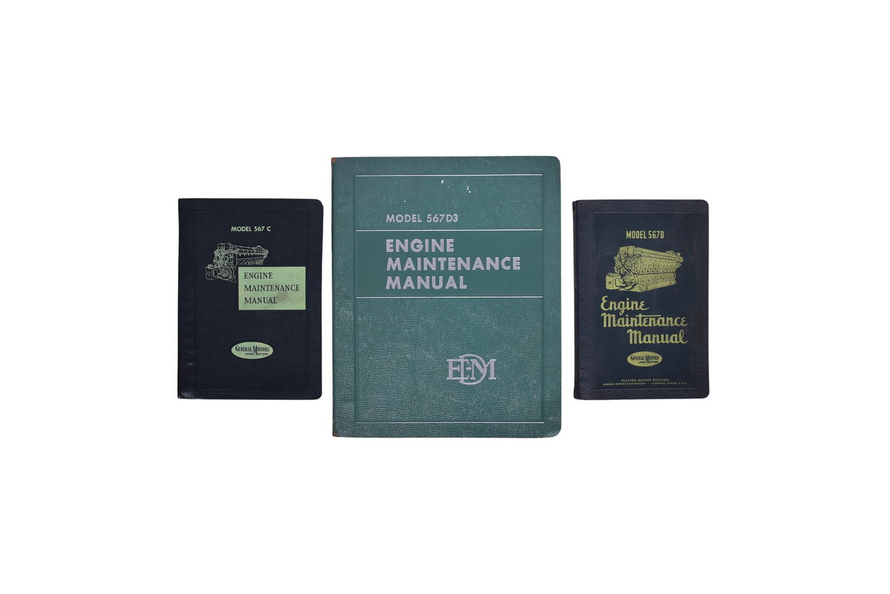 6136 - Three Engine Maintenance Manuals for the Model 567 B, C, D3 Locomotive Engines thumbnail