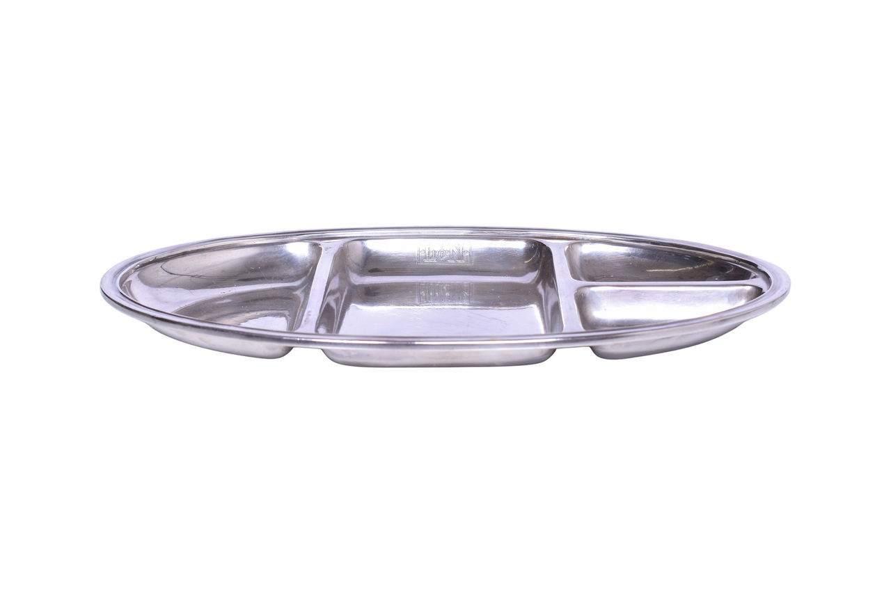 6143 - International Silver Louisville & Nashville Railroad Oval Divided Platter Tray thumbnail