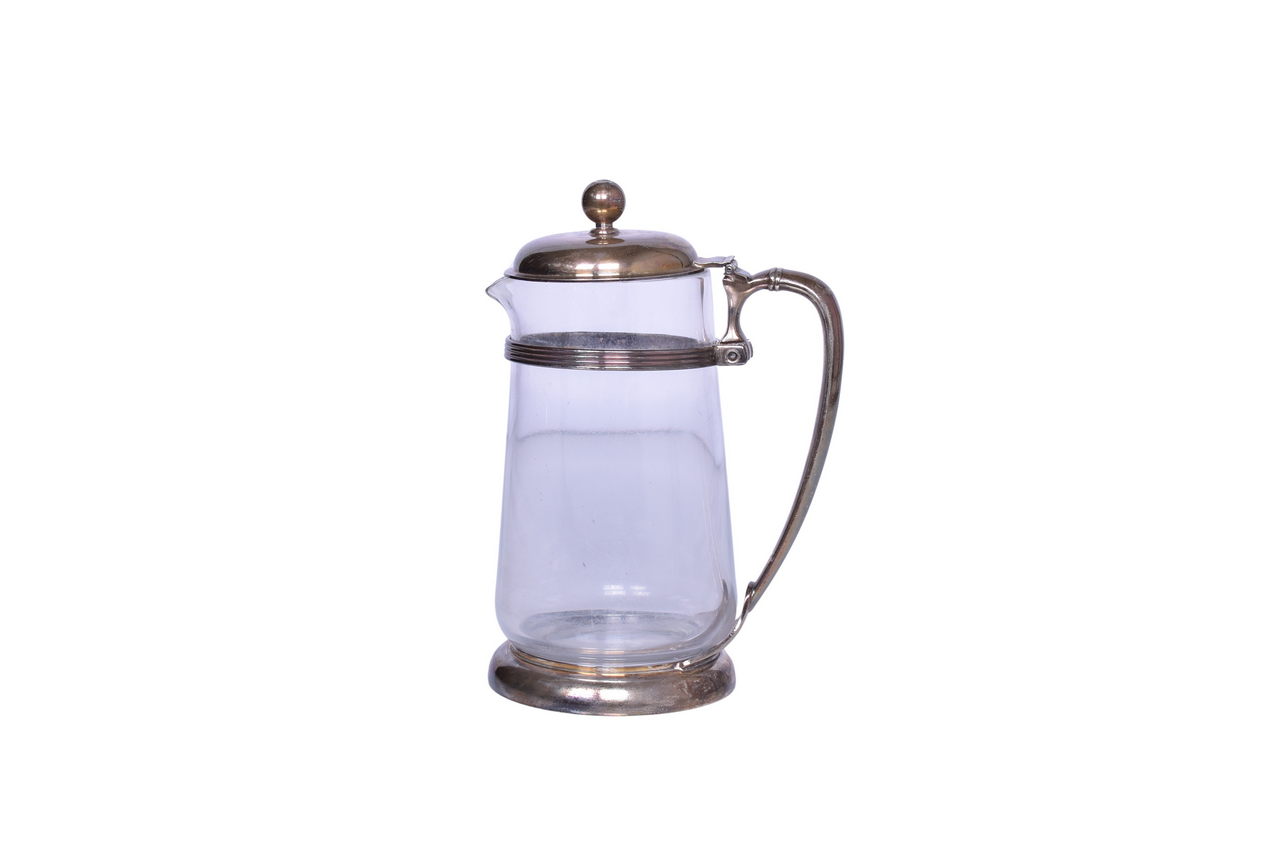 6155 - Atlantic Coast Line Railroad International Silver Glass Water Carafe - Double Marked thumbnail