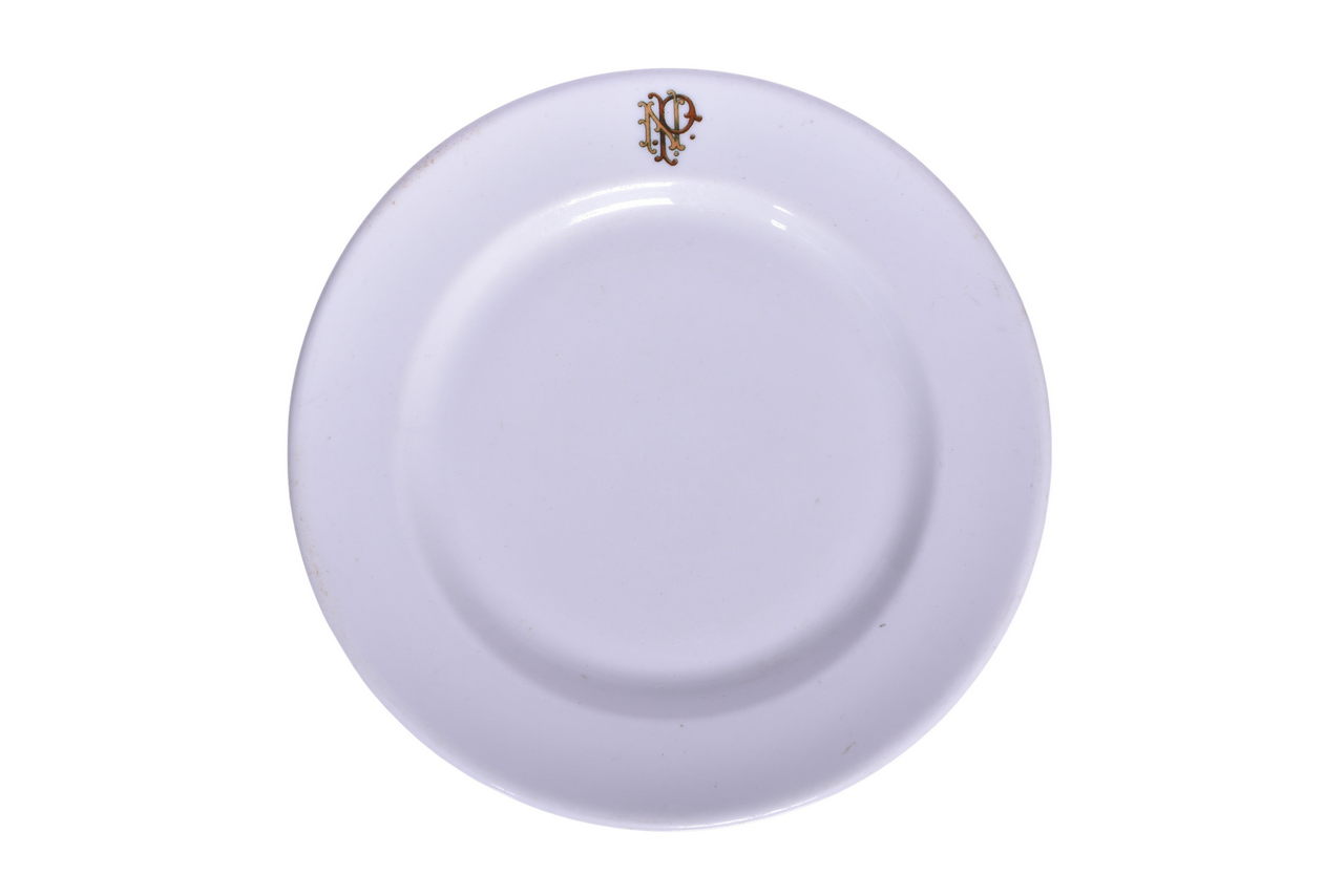 6213 - Northern Pacific Railroad China Stampede Bread Plate 6 3/4