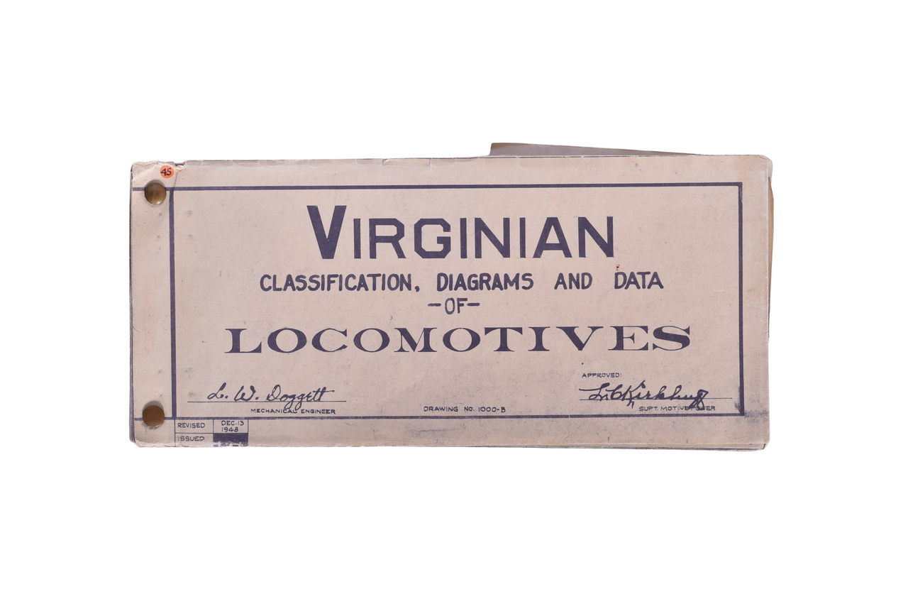 6214 - Virginian Railway 1948 Locomotive Diagram and Classification Book thumbnail