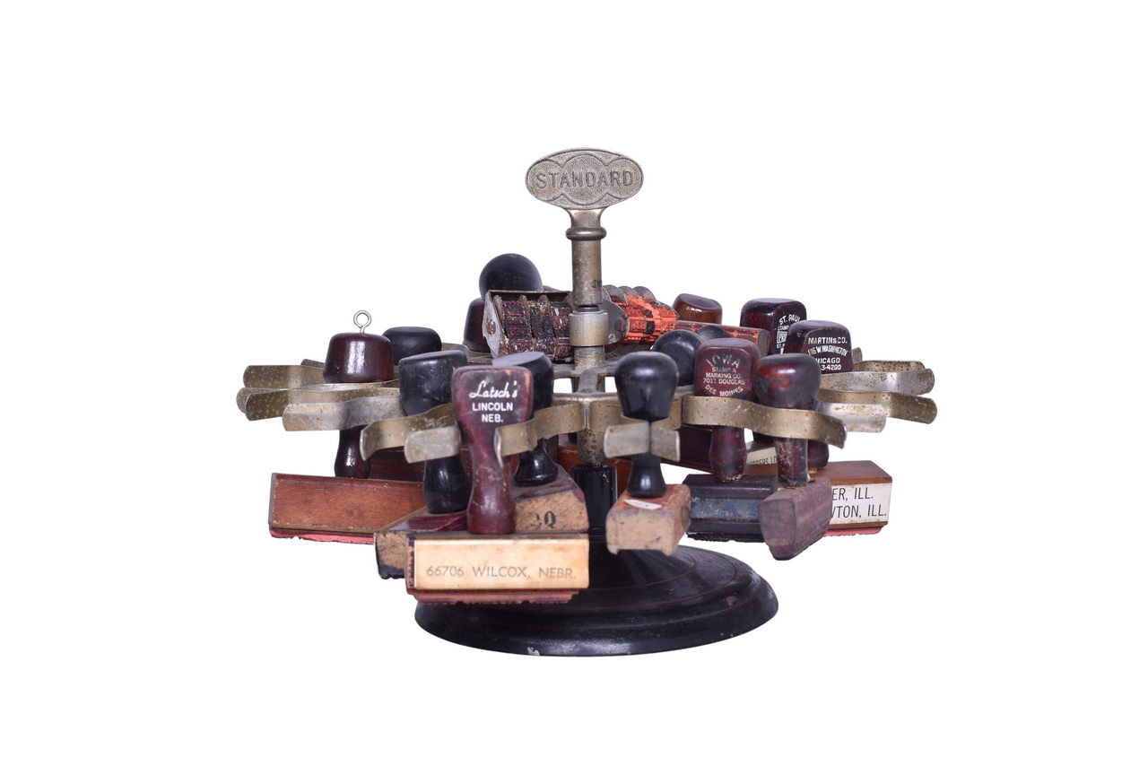 6216 - Stand Railroad Station Stamp Carousel with Sixteen Stamps thumbnail