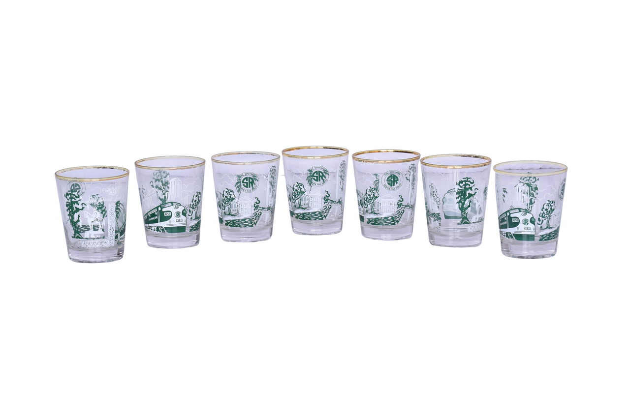 6283 - Seven Southern Railway Highball Drinking Glasses thumbnail