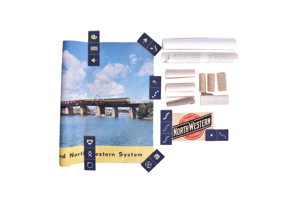 6298 - Chicago and North Western Poster, Eight Decals, and Related Papers thumbnail