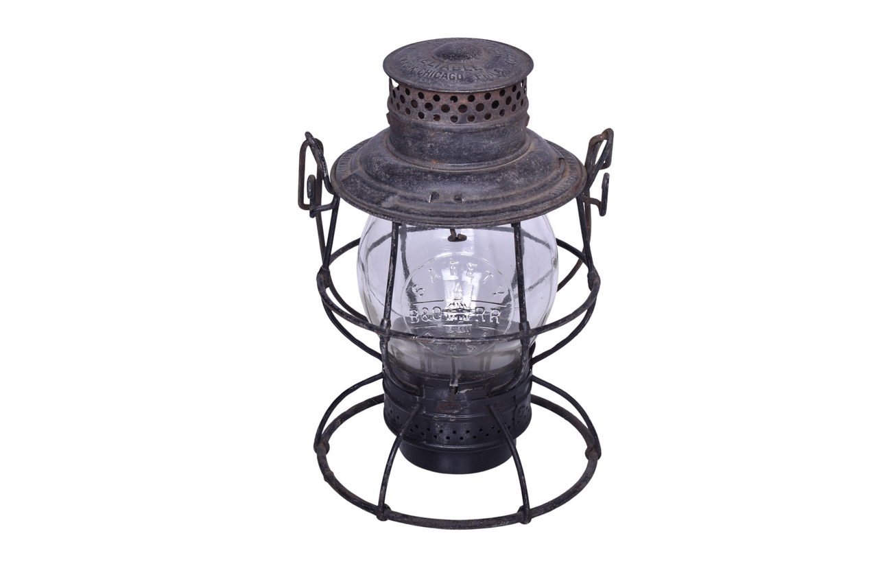 6314 - Cincinnati, Indianapolis and Western Adlake Reliable Lantern w/ B&O Capitol Cast Globe thumbnail