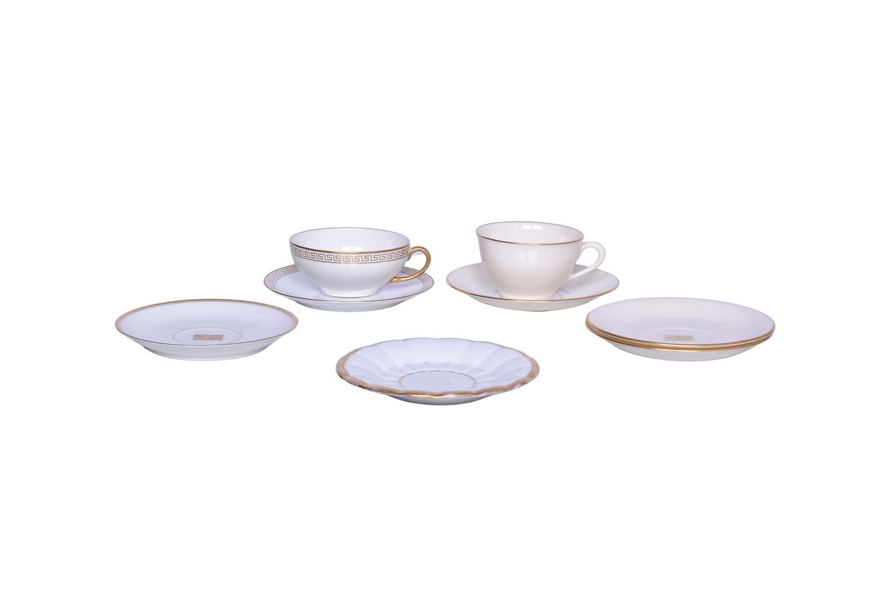 6327 - Eight Pieces of Milwaukee Road Olympian China Teacups and Saucers thumbnail