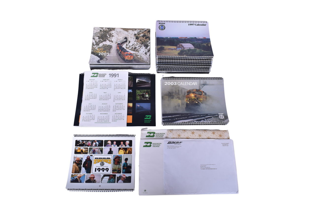 955 - Over Eighty Burlington Northern and BNSF Railroad Calendars - 1991 to 2018 thumbnail