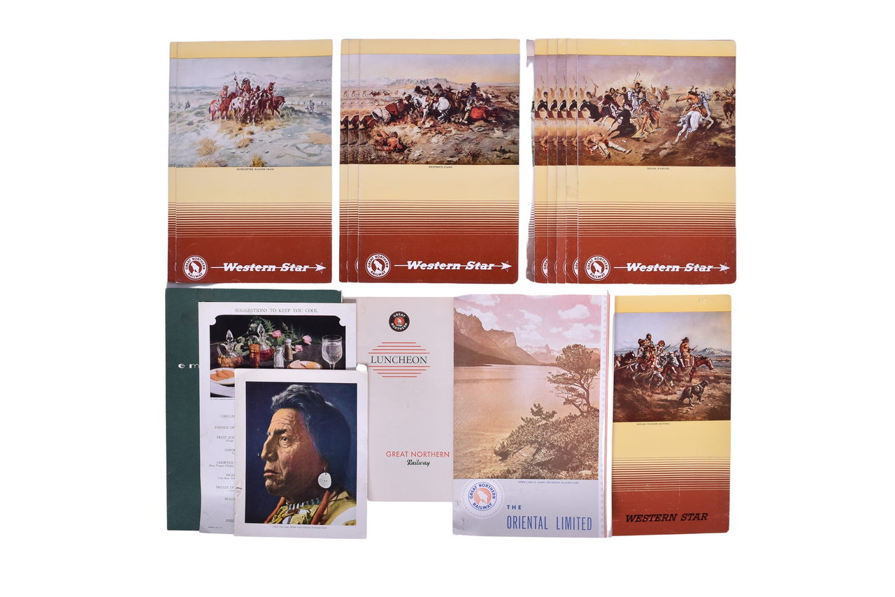 956 - 17 Great Northern Railway Menus - 1949 to 1956 Western Star, Empire Builder, Oriental, etc. thumbnail