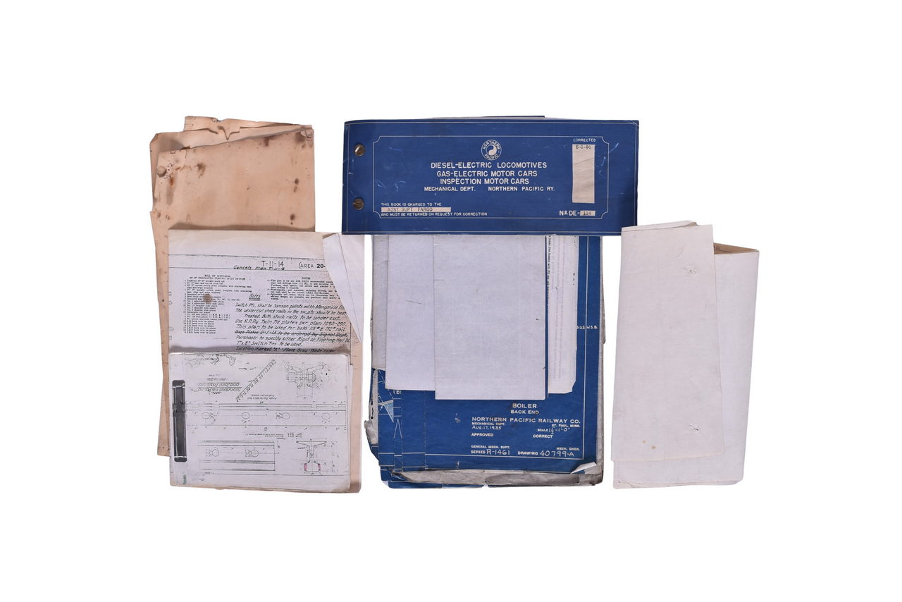 958 - 11 Northern Pacific Railway Blueprints - Diesel-electric Locomotives, Boiler, Signal Diagrams thumbnail