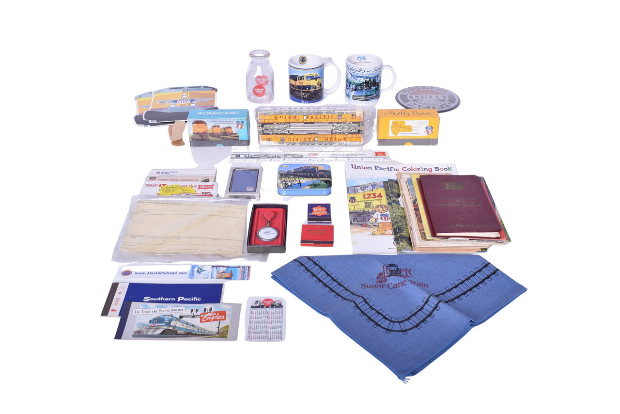 963 - Assorted Western Railroad Ephemera - Union Pacific, MKT, Southern Pacific, Missouri Pacific, Rock Island, Rio Grande, and More thumbnail