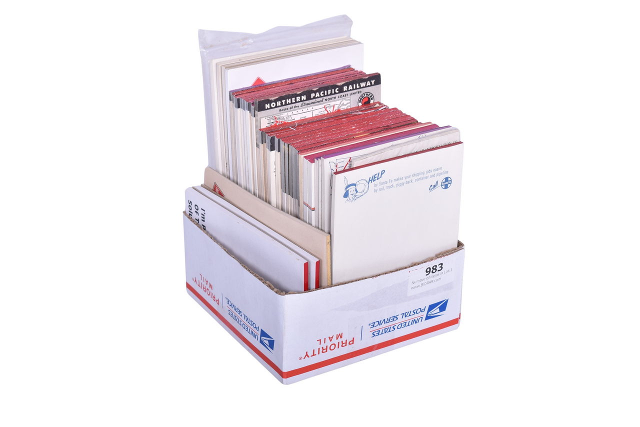 983 - Thirty-Seven Railroad Notepads - Northern Pacific, Milwaukee Road, Union Pacific, Frisco, Soo Line, Railway Express Agency, Etc. thumbnail