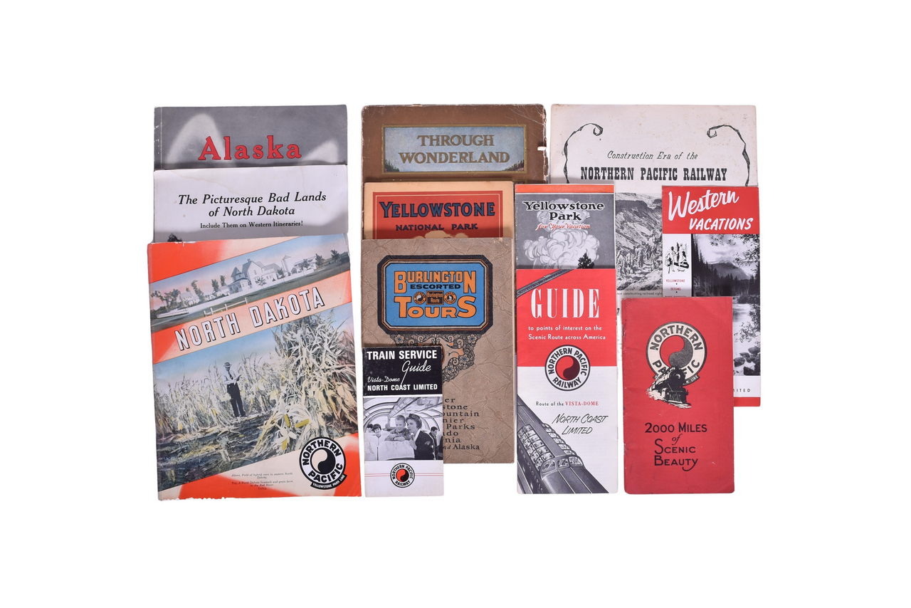 989 - Twelve Northern Pacific Railway Travel Guides and Brochures - 1910 to 1966 thumbnail