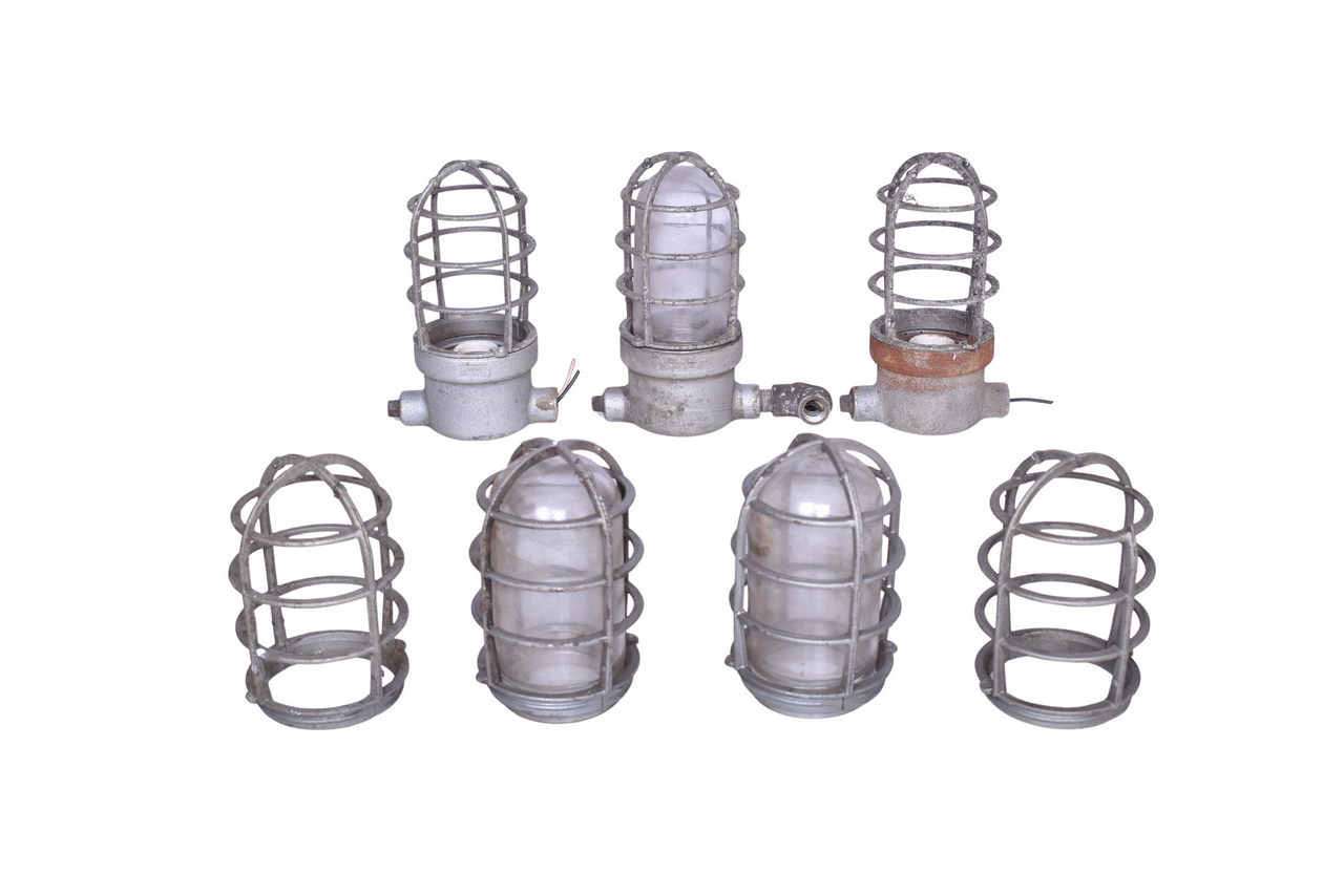 1088 - Seven Crouse-Hinds Explosion-Proof Lamps and Wire Guards thumbnail