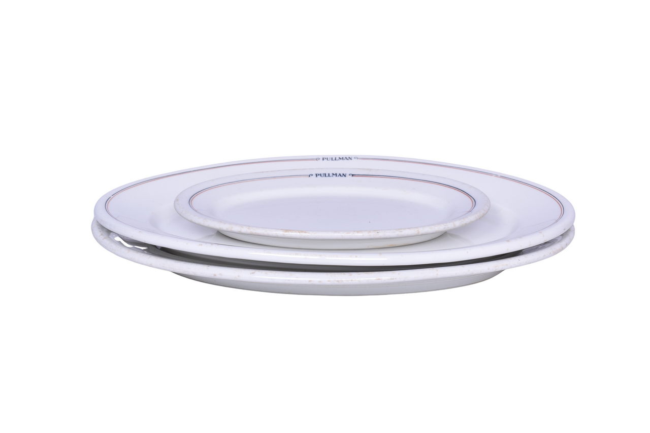 1103 - Three Pullman Company Railroad Syracuse China Calumet Oval Platter Plates thumbnail