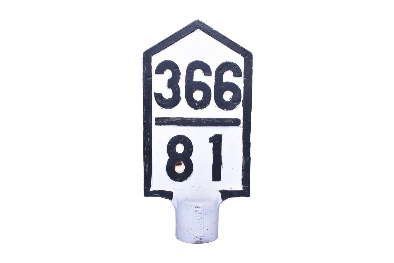 1112 - Reproduction Cast Iron Railroad Mile Post Marker thumbnail
