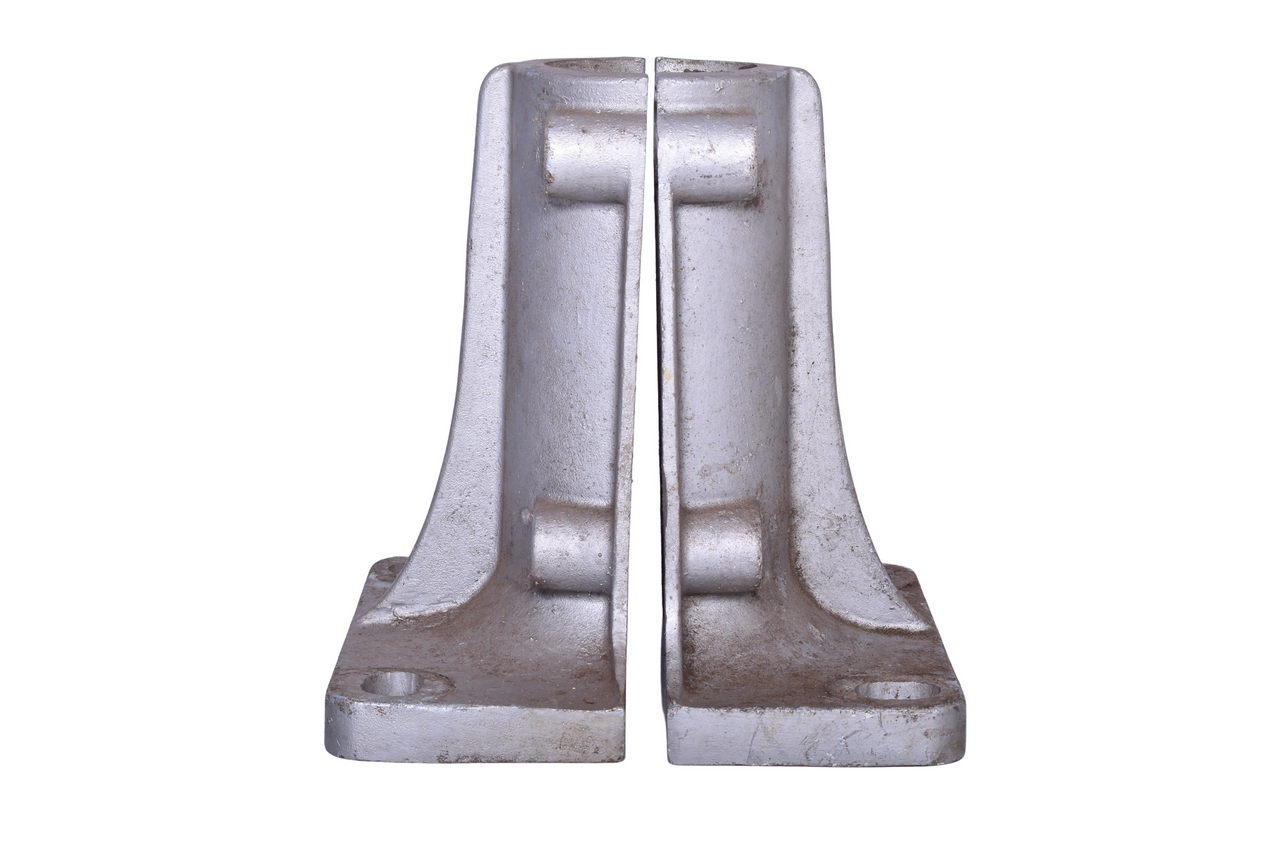 1114 - Unmarked Cast Aluminum Railroad Sign Pole Base thumbnail