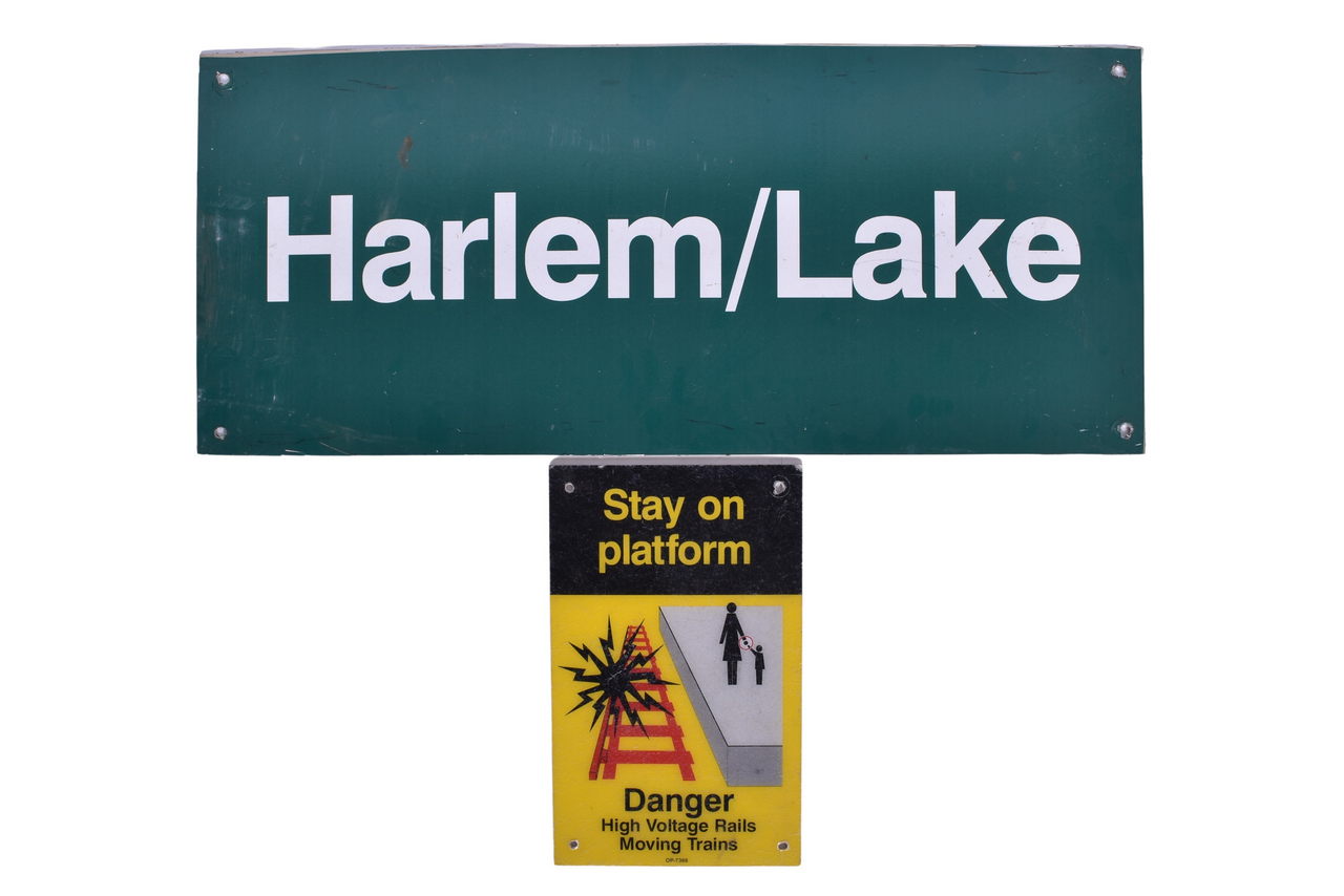 1122 - Pair of Chicago Transit Authority Sheet Metal and Fiberglass Signs thumbnail